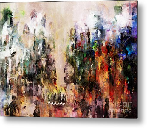 City Metal Print featuring the photograph City Life by Claire Bull