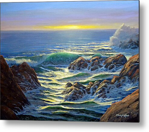 Coastal Evening Metal Print featuring the painting Coastal Evening by Frank Wilson
