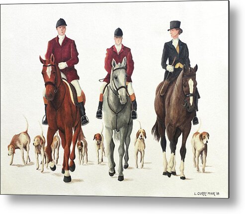 Foxhunt Metal Print featuring the painting Coming Home II by Lisa Curry Mair