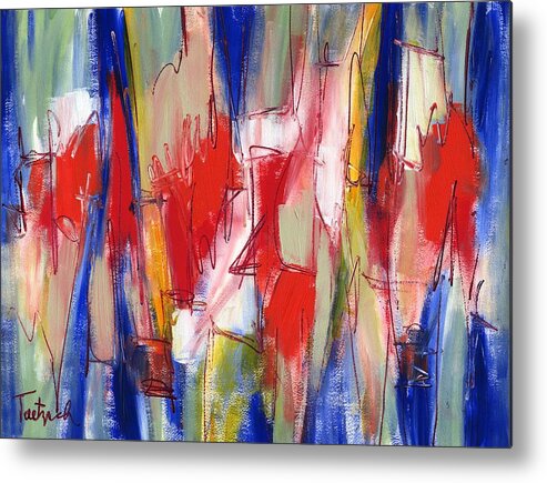 Abstract Expressionism Metal Print featuring the painting Contemporary Art Ten by Lynne Taetzsch