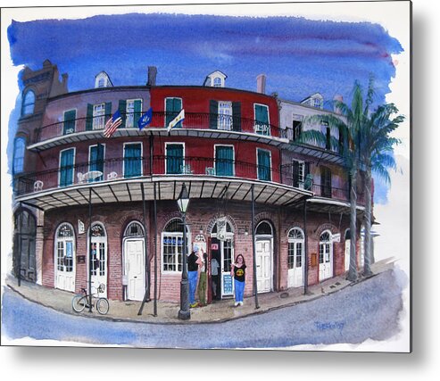 Street Scene Metal Print featuring the painting Coop's Place by Tom Hefko