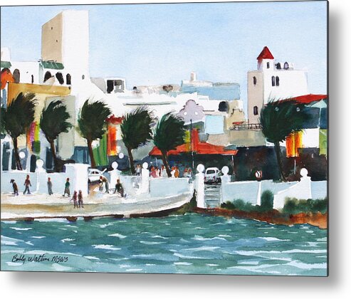 Cozumel Metal Print featuring the painting Cozumel By The Sea by Bobby Walters