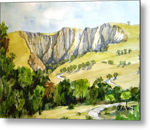 Landscape Metal Print featuring the painting Cresta Blanca by John West
