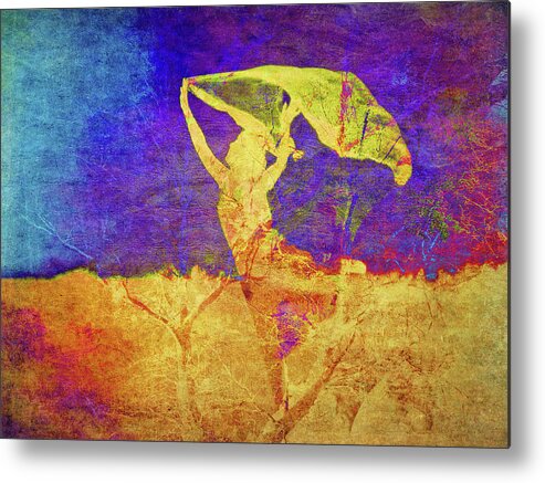 Landscape Metal Print featuring the digital art Dancing in the Field by Sandra Selle Rodriguez