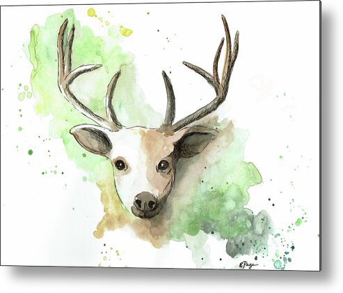 Deer Metal Print featuring the painting Deer II by Emily Page
