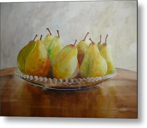 Pears Metal Print featuring the painting Delectable by Ruth Kamenev