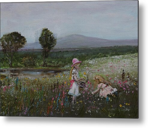 Impressionist Metal Print featuring the painting Delights of Spring - LMJ by Ruth Kamenev