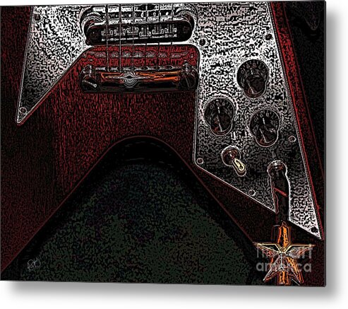 Guitar Metal Print featuring the photograph Draxe by Roxy Riou