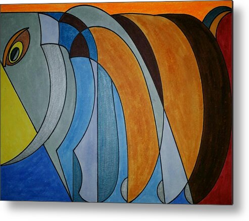 Geometric Art Metal Print featuring the glass art Dream 260 by S S-ray