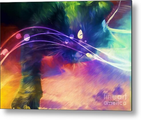 Abstract Metal Print featuring the digital art Dreamer by DB Hayes