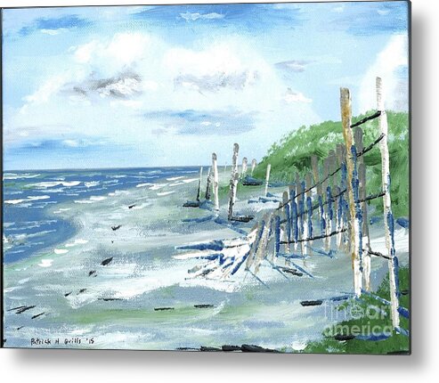 Dune Fences Metal Print featuring the painting Dune Fences Isle Of Palms by Patrick Grills