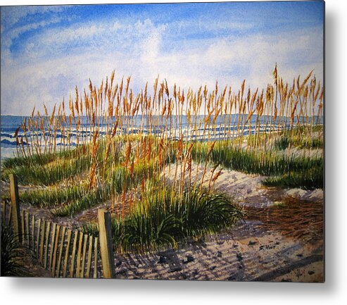 Landscape Metal Print featuring the painting Dunes at Dawn by Shirley Braithwaite Hunt