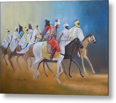 Today Metal Print featuring the painting Durban Riders by Olaoluwa Smith