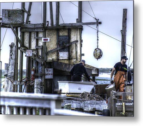 Fish Pier Metal Print featuring the photograph End Of The Dock by Mary Clough