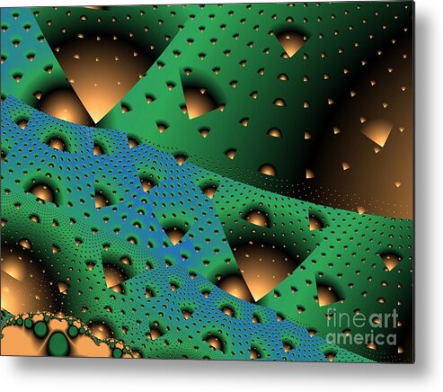 Fractal Art Metal Print featuring the digital art Facades and Fenestration by Ronald Bissett