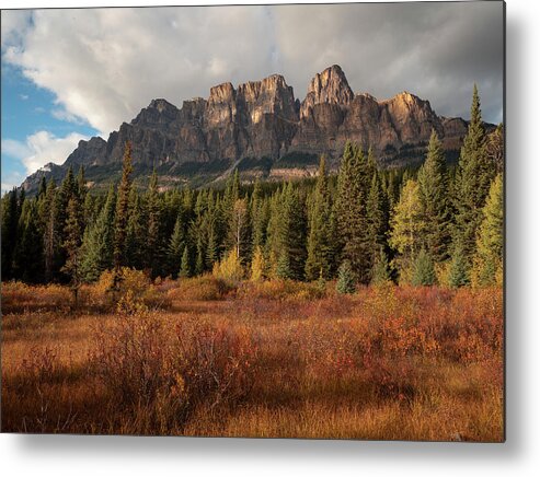 Castle Mountain Metal Print featuring the photograph Fall at Castle Mountain by Emily Dickey