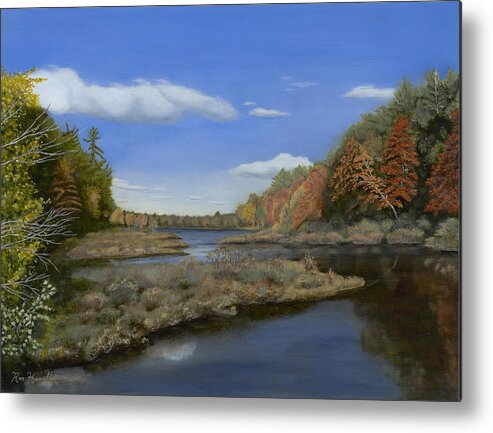 Landscape Metal Print featuring the painting Fall Colors by Ron Hamilton