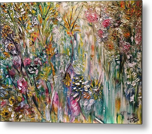 Spring Metal Print featuring the painting Spring Gardens - 1 by Donna Painter