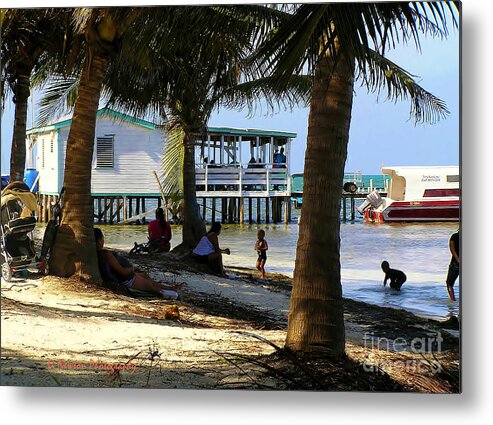 Belize Metal Print featuring the photograph Family Day by Li Newton