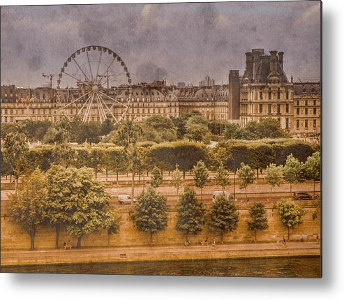 Paris Metal Print featuring the photograph Paris, France - Ferris Wheel by Mark Forte