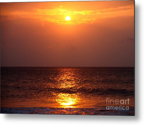 Sunrise Metal Print featuring the photograph Flaming Sunrise by Nadine Rippelmeyer