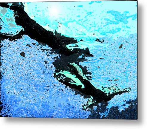 An Abstract Metal Print featuring the painting Float by Susan Esbensen