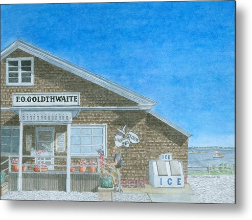 Building Metal Print featuring the painting F.O. Goldthwaite by Dominic White