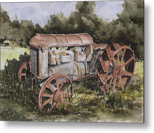 Farm Metal Print featuring the painting Fordson Model F by Sam Sidders