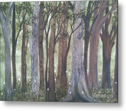 Forest Metal Print featuring the painting Forest Spring by Susan Nielsen