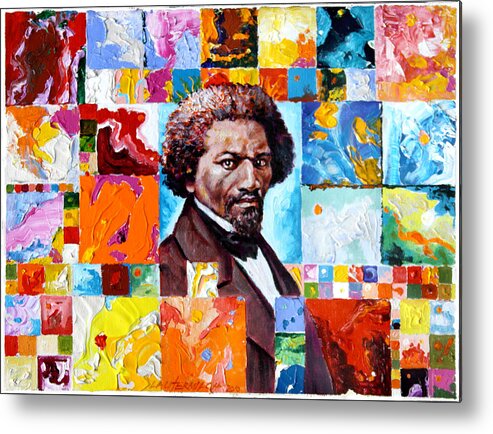 Frederick Douglass Metal Print featuring the painting Frederick Douglass by John Lautermilch