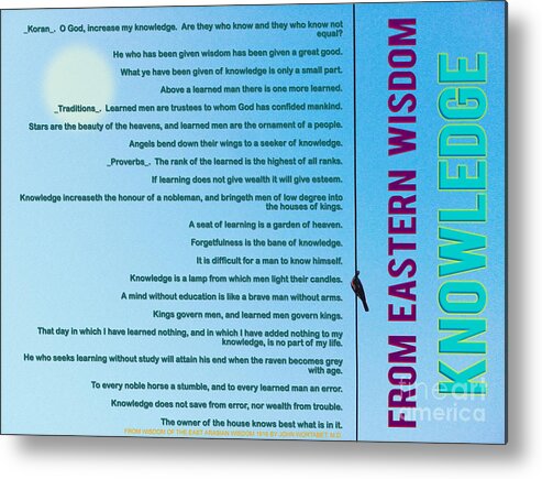 From Eastern Wisdom - Knowledge Metal Print featuring the painting From Eastern Wisdom - Knowledge by Celestial Images