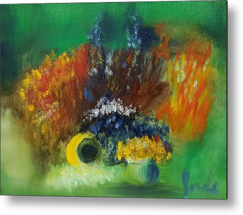 Garden Metal Print featuring the painting Garden Impressions by Steve Jorde