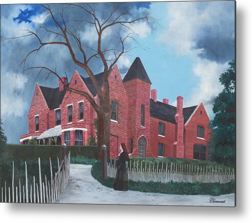 Borley Metal Print featuring the painting Ghostly Nun of Borley Rectory by Barbara Barber