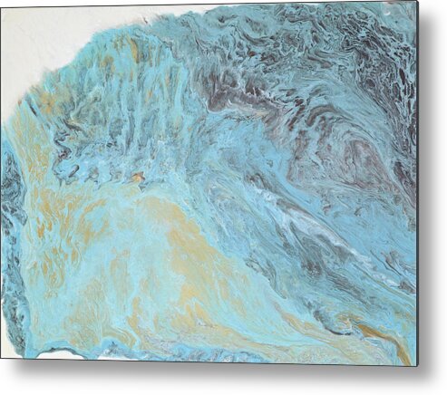 Glacier Metal Print featuring the painting Glacier by Tamara Nelson