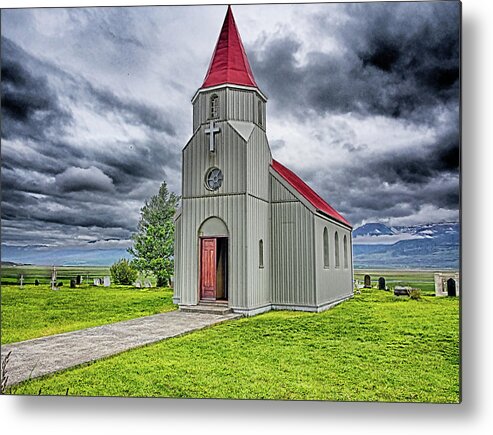 Glaumbaer Metal Print featuring the photograph Glaumbaer Church by C H Apperson
