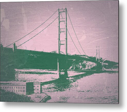  Metal Print featuring the photograph Golden gate Bridge by Naxart Studio