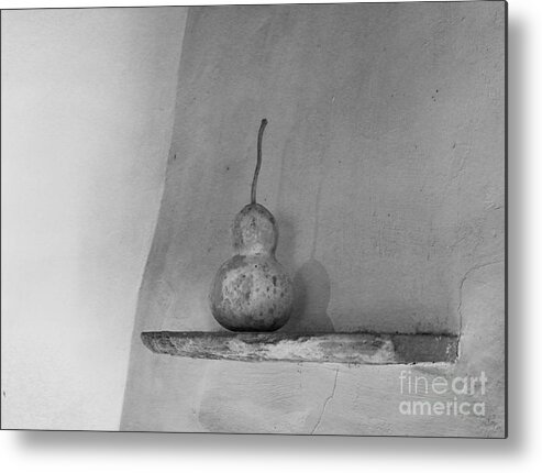 Photography Metal Print featuring the photograph Gourd Black and White by Jeanette French