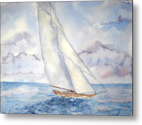 Sailing Metal Print featuring the painting Grace by Diane Kirk