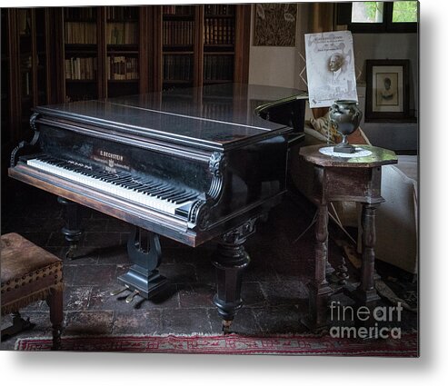 Grand Metal Print featuring the photograph Grand Piano, Ninfa, Rome Italy by Perry Rodriguez