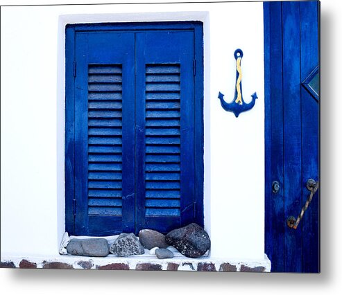 Home Metal Print featuring the photograph Greek traditional house exterior by Michalakis Ppalis