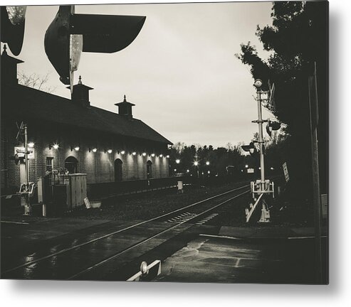 Alone Metal Print featuring the photograph Gritty Railroad Crossing by Kyle Lee