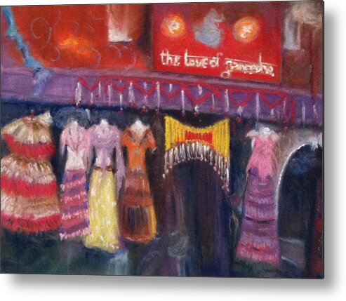 Colorful Metal Print featuring the pastel Hangin' in The Haight by Sandra Lee Scott