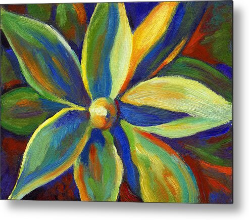 Hawaii Metal Print featuring the painting Hawaiian Plant by Linda Ruiz-Lozito