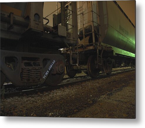 Hdr Metal Print featuring the photograph HDR Rail Cars by Scott Hovind