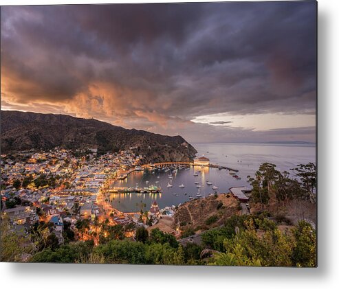Avalon Metal Print featuring the photograph High definition panorama of Avalon on Catalina Island by Steven Heap