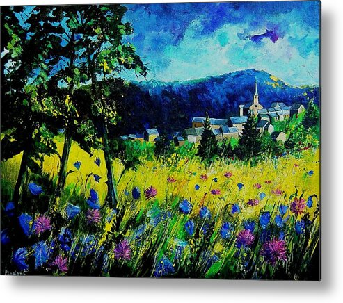 Flowers Metal Print featuring the painting Houyet 68 by Pol Ledent
