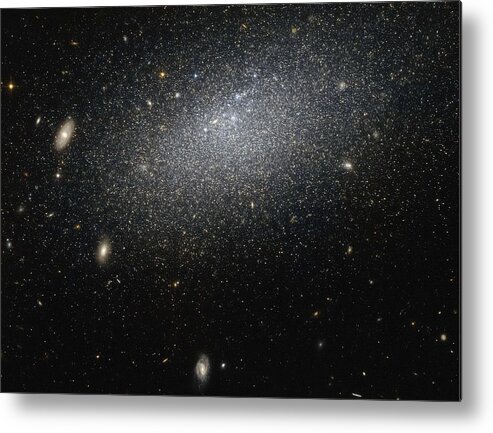 Galaxy Metal Print featuring the painting Hubble Telescope Space image by Nasa, UGC 4879 by Celestial Images
