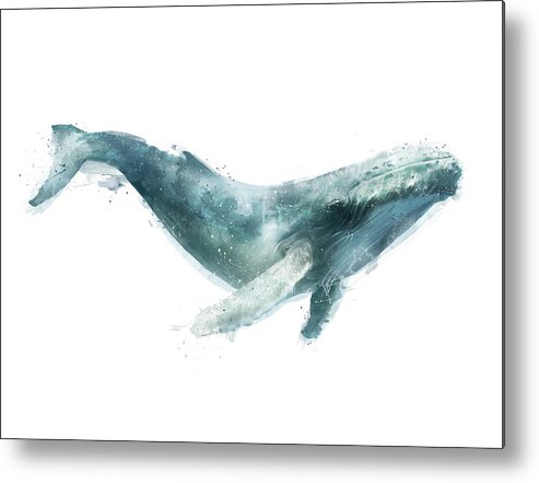 Humpback Metal Print featuring the painting Humpback Whale from Whales Chart by Amy Hamilton