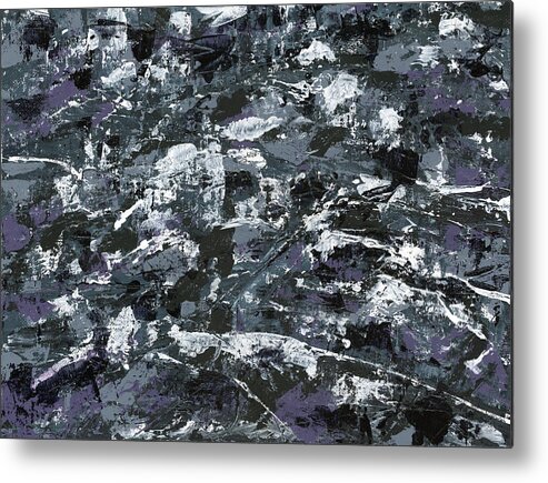 Abstract Metal Print featuring the painting In Rubble by Matthew Mezo