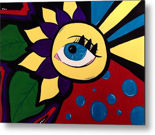 Bubbles Metal Print featuring the photograph In the Eye of the Beholder by Annie Walczyk